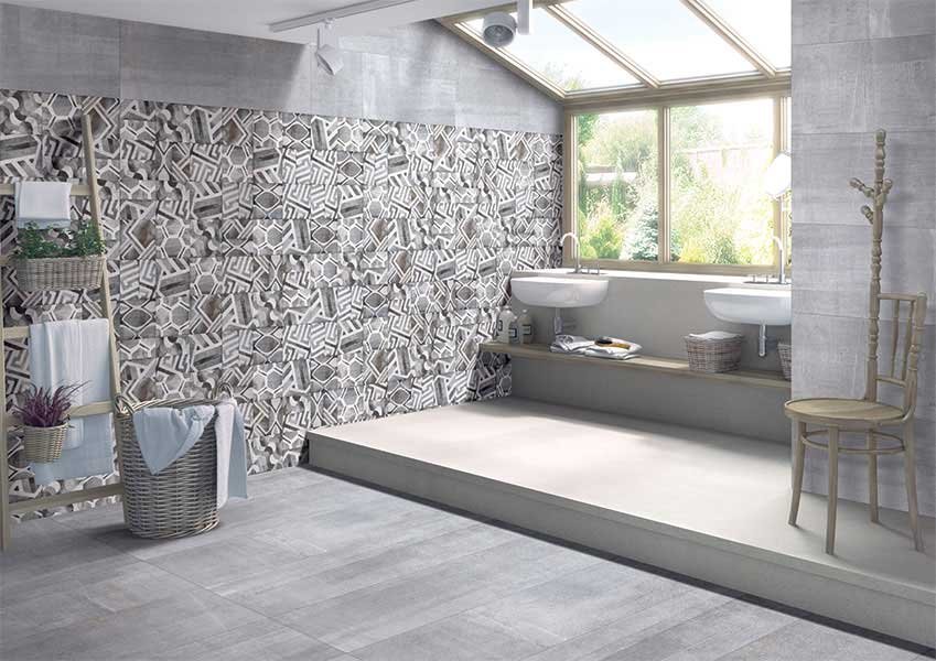 Grey Digital Print  Wall Tiles