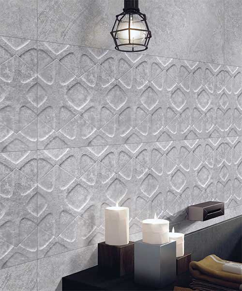 Grey 3D Effect Ceramic Wall Tiles