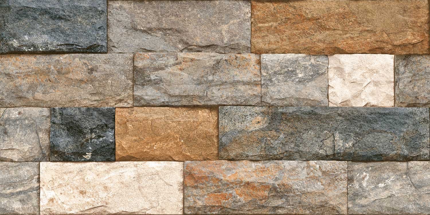 Stone & Marble-Inspired Multicolor 3D Effect Ceramic Wall Tiles