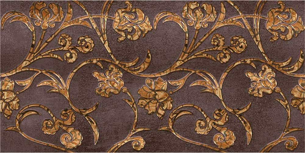 Brown Floral/Decorative Ceramic Wall Tiles