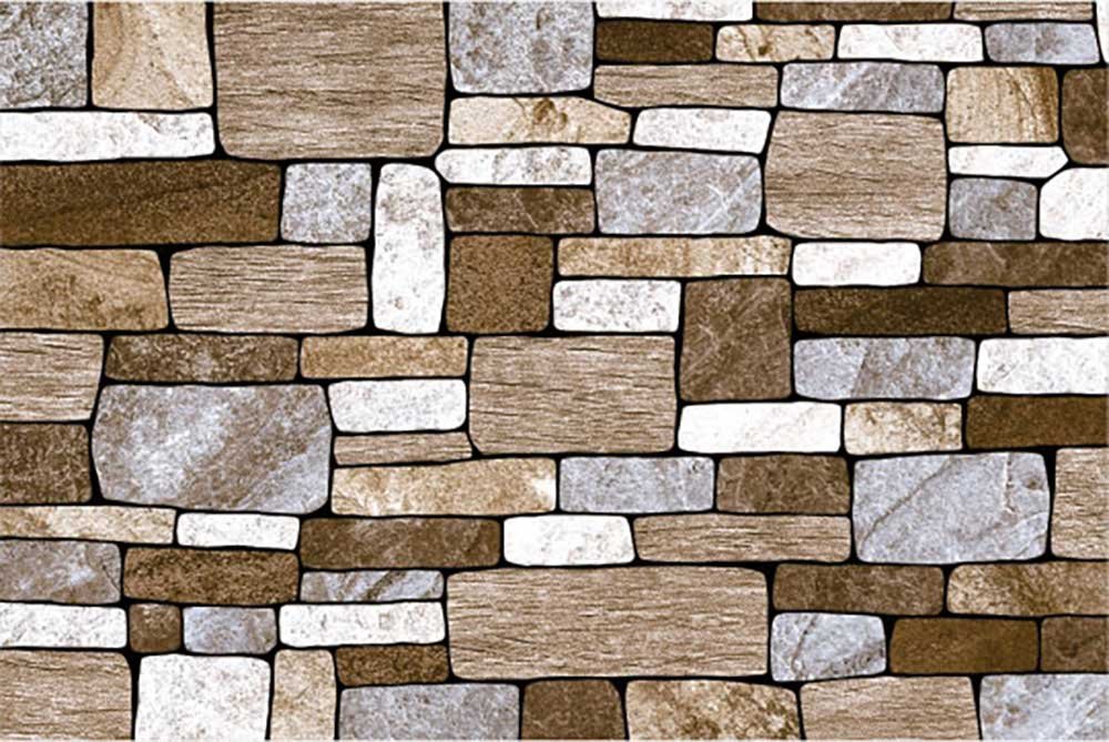 Multicolour Stone Wood Look Floor Tiles