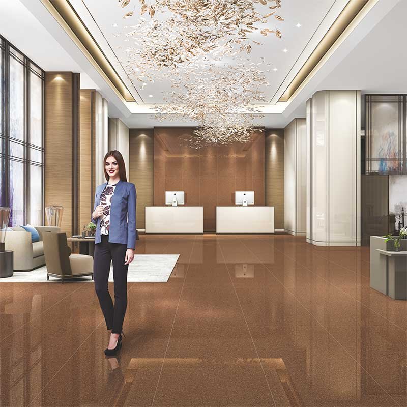 Brown Glossy Floor Tiles