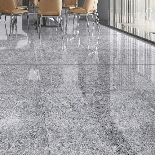 Grey Double Charge Polished Vitrified Tiles