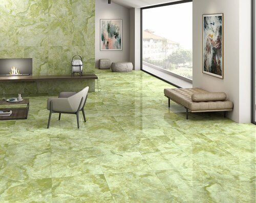 Green Digital Polished Vitrified Tiles