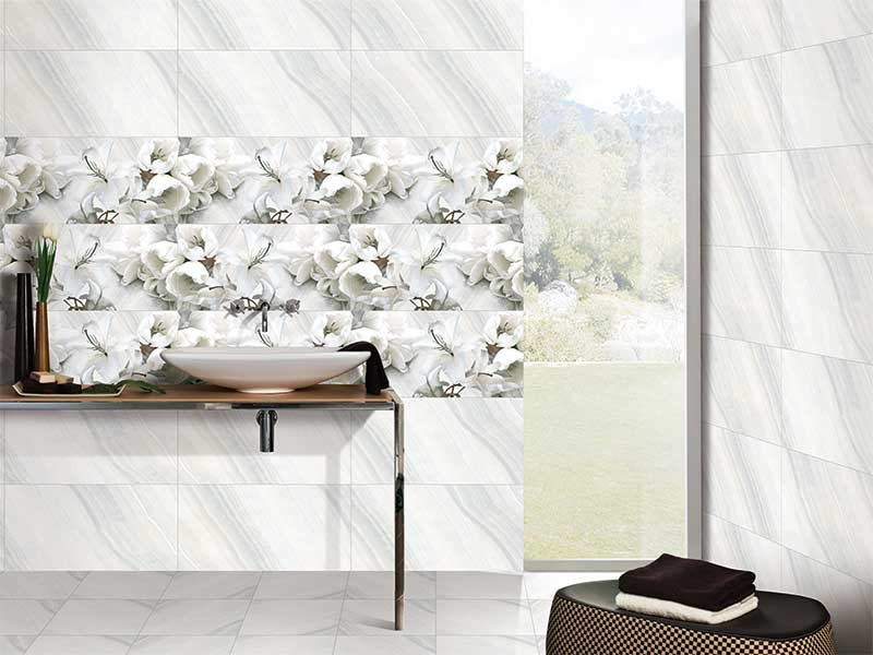 White Digital Print  Wall Tiles