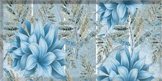  Blue Floral/Decorative Ceramic Wall Tiles